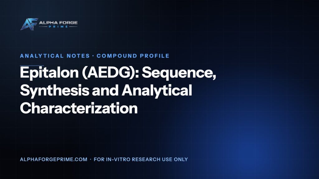 Epitalon (AEDG): Sequence, Synthesis and Analytical Characterization — Alpha Forge Prime analytical note